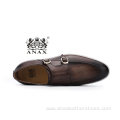 New Fashion Leather Rubber Casual Monk Shoes